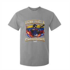 Venezuela Champions 2026 T Shirt For Kid Beisbol Venezuelan Pride Flag Baseball Fans TS02 Sport Gray Print Your Wear