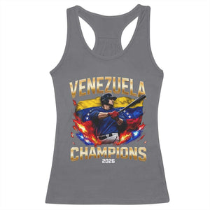 Venezuela Champions 2026 Racerback Tank Top Beisbol Venezuelan Pride Flag Baseball Fans TS02 Charcoal Print Your Wear