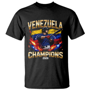 Venezuela Champions 2026 T Shirt - Beisbol Venezuelan Pride Flag - Baseball Fans TS02 Black Print Your Wear