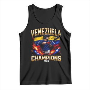 Venezuela Champions 2026 Tank Top Beisbol Venezuelan Pride Flag Baseball Fans TS02 Black Print Your Wear