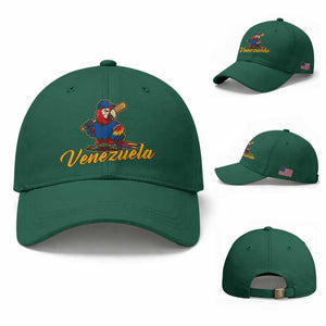 Venezuela Guacamaya Macaw Baseball Baseball Cap Venezuelan Pride Latino Beisbol Fans TS02 Baseball Cap Universal Fit Irish Green Print Your Wear