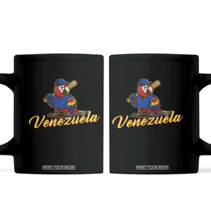 Venezuela Guacamaya Macaw Baseball Coffee Mug Venezuelan Pride Latino Beisbol Fans TS02 Black Print Your Wear