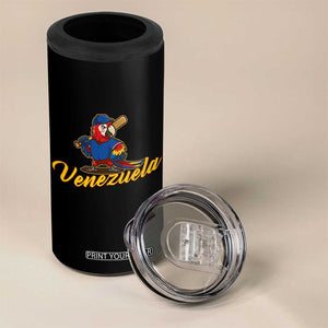 Venezuela Guacamaya Macaw Baseball 4 in 1 Can Cooler Tumbler Venezuelan Pride Latino Beisbol Fans TS02 Print Your Wear