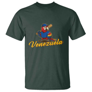 Venezuela Guacamaya Macaw Baseball T Shirt Venezuelan Pride Latino Beisbol Fans TS02 Dark Forest Green Print Your Wear