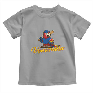 Venezuela Guacamaya Macaw Baseball Toddler T Shirt Venezuelan Pride Latino Beisbol Fans TS02 Sport Gray Print Your Wear