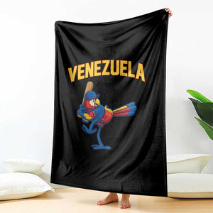 Venezuela Baseball Macaw Batter Throw Blanket Ara Macao Guacamaya Venezuelan Pride TS02 Print Your Wear
