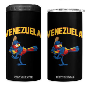 Venezuela Baseball Macaw Batter 4 in 1 Can Cooler Tumbler Ara Macao Guacamaya Venezuelan Pride TS02 One Size: 16 oz Black Print Your Wear
