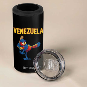 Venezuela Baseball Macaw Batter 4 in 1 Can Cooler Tumbler Ara Macao Guacamaya Venezuelan Pride TS02 Print Your Wear