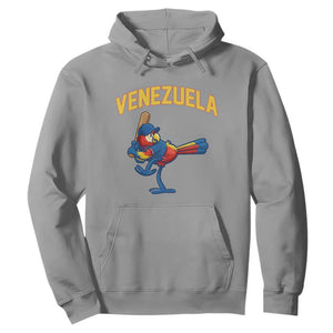 Venezuela Baseball Macaw Batter Hoodie Ara Macao Guacamaya Venezuelan Pride TS02 Sport Gray Print Your Wear