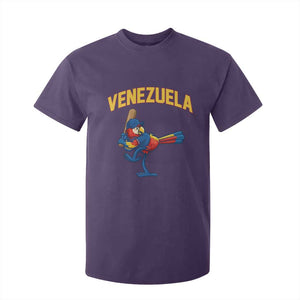 Venezuela Baseball Macaw Batter T Shirt For Kid Ara Macao Guacamaya Venezuelan Pride TS02 Purple Print Your Wear