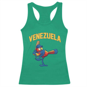 Venezuela Baseball Macaw Batter Racerback Tank Top Ara Macao Guacamaya Venezuelan Pride TS02 Irish Green Print Your Wear
