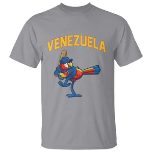Venezuela Baseball Macaw Batter T Shirt Ara Macao Guacamaya Venezuelan Pride TS02 Sport Gray Print Your Wear