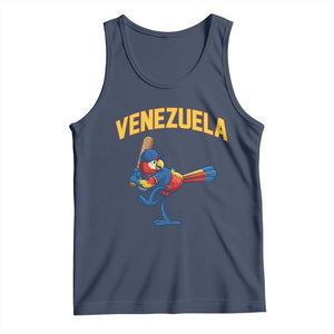 Venezuela Baseball Macaw Batter Tank Top Ara Macao Guacamaya Venezuelan Pride TS02 Navy Print Your Wear