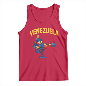Venezuela Baseball Macaw Batter Tank Top Ara Macao Guacamaya Venezuelan Pride TS02 Red Print Your Wear