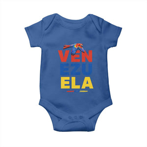 Venezuela Pride Flying Scarlet Macaw Baby Onesie Ara Macao Guacamaya Venezuelan Pride Tropical Bird TS02 Royal Blue Print Your Wear