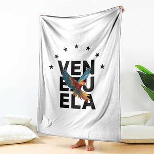 Venezuela Pride Flying Macaw Throw Blanket Ara Macao Guacamaya Venezuelan Pride Tropical Bird TS02 Print Your Wear