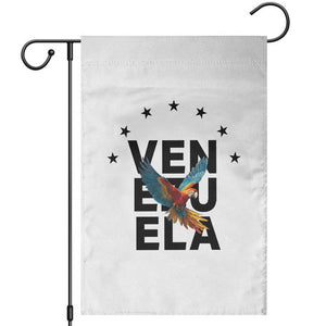 Venezuela Pride Flying Macaw Garden Flag Ara Macao Guacamaya Venezuelan Pride Tropical Bird TS02 White Print Your Wear
