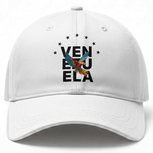 Venezuela Pride Flying Macaw Baseball Cap Ara Macao Guacamaya Venezuelan Pride Tropical Bird TS02 Print Your Wear