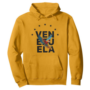 Venezuela Pride Flying Macaw Hoodie Ara Macao Guacamaya Venezuelan Pride Tropical Bird TS02 Gold Print Your Wear