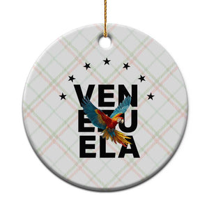 Venezuela Pride Flying Macaw Ceramic Ornament Ara Macao Guacamaya Venezuelan Pride Tropical Bird TS02 1pc Christmas Plaid Print Your Wear