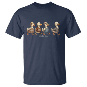 Funny Christian Psalm 23:6 Duck Pun T Shirt Surely Goodness and Mercy Cute Bible Humor Gift TS02 Navy Print Your Wear