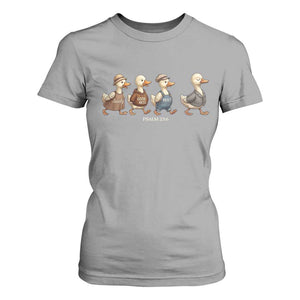 Funny Christian Psalm 23:6 Duck Pun T Shirt For Women Surely Goodness and Mercy Cute Bible Humor Gift TS02 Sport Gray Print Your Wear