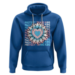 Protect Trans Kids Hoodie Transgender Support LGBT Pride Flag Sunflower TS02 Royal Blue Printyourwear