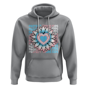 Protect Trans Kids Hoodie Transgender Support LGBT Pride Flag Sunflower TS02 Sport Gray Printyourwear