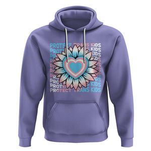 Protect Trans Kids Hoodie Transgender Support LGBT Pride Flag Sunflower TS02 Violet Printyourwear