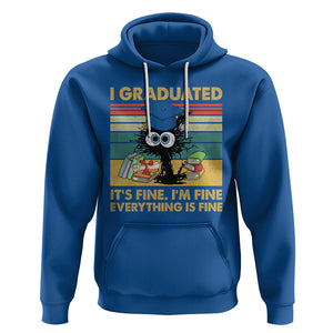 Last Day Of School Hoodie Black Cat It's Fine I'm Fine Everything TS02 Royal Blue Printyourwear