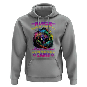 Nurse Appreciation Hoodie Nurse Has An Eye Of A Detective Heart Of An Angel And The Patience Of A Saint Nurse Gifts for Nurse Week TS02 Sport Gray Print Your Wear