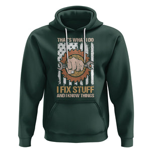 Handyman Hoodie Ask Grandpa Anything Funny Fathers Day Tee TS02 Dark Forest Green Printyourwear