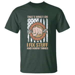 Handyman T Shirt Ask Grandpa Anything Funny Fathers Day Tee TS02 Dark Forest Green Printyourwear