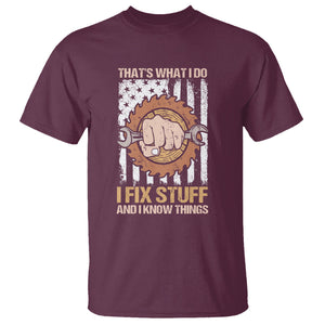 Handyman T Shirt Ask Grandpa Anything Funny Fathers Day Tee TS02 Maroon Printyourwear