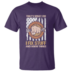 Handyman T Shirt Ask Grandpa Anything Funny Fathers Day Tee TS02 Purple Printyourwear