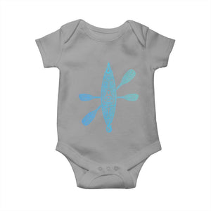 Polynesian Tribal Kayak Graphic Baby Onesie Maori Pattern Water Sports Cyan Gradient Paddling TS02 Sport Gray Print Your Wear