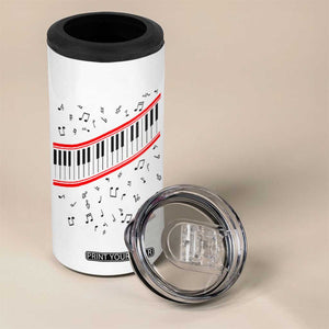 Piano Keyboard Graphic 4 in 1 Can Cooler Tumbler Musical Notes Alignment Pianist TS02 Print Your Wear