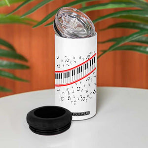 Piano Keyboard Graphic 4 in 1 Can Cooler Tumbler Musical Notes Alignment Pianist TS02 Print Your Wear