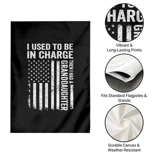 Patriotic American Flag Grandfather Pride Garden Flag I Used To Be In Charge Granddaughter Funny Grandpas Girls Distressed USA Style TS02 Print Your Wear