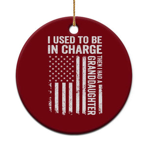 Patriotic American Flag Grandfather Pride Ceramic Ornament I Used To Be In Charge Granddaughter Funny Grandpas Girls Distressed USA Style TS02 1pc Red Print Your Wear