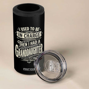 Vintage Style Western Funny Grandpas Girls 4 in 1 Can Cooler Tumbler I Used To Be In Charge Then I Had A Granddaughter Retro Look TS02 Print Your Wear