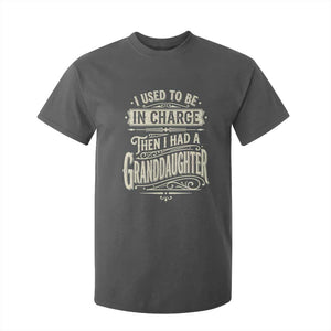 Vintage Style Western Funny Grandpas Girls T Shirt For Kid I Used To Be In Charge Then I Had A Granddaughter Retro Look TS02 Dark Heather Print Your Wear