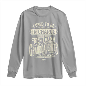 Vintage Style Western Funny Grandpas Girls Long Sleeve Shirt I Used To Be In Charge Then I Had A Granddaughter Retro Look TS02 Sport Gray Print Your Wear