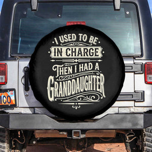 Vintage Style Western Funny Grandpas Girls Spare Tire Cover I Used To Be In Charge Then I Had A Granddaughter Retro Look TS02 No hole Black Print Your Wear