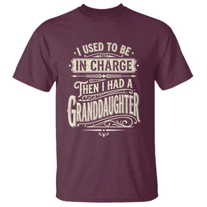 Vintage Style Western Funny Grandpas Girls T Shirt I Used To Be In Charge Then I Had A Granddaughter Retro Look