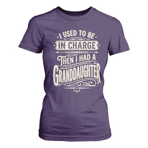 Vintage Style Western Funny Grandpas Girls T Shirt For Women I Used To Be In Charge Then I Had A Granddaughter Retro Look