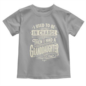 Vintage Style Western Funny Grandpas Girls Toddler T Shirt I Used To Be In Charge Then I Had A Granddaughter Retro Look TS02 Sport Gray Print Your Wear