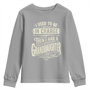 Vintage Style Western Funny Grandpas Girls Youth Sweatshirt I Used To Be In Charge Then I Had A Granddaughter Retro Look TS02 Sport Gray Print Your Wear