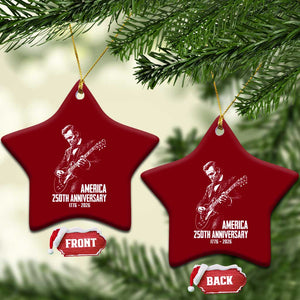 America 250th Anniversary Abraham Lincoln Rock Star Ceramic Ornament Funny Electric Guitar Player 1776 to 2026 Semiquincentennial TS02 Print Your Wear
