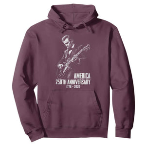 America 250th Anniversary Abraham Lincoln Rock Star Hoodie Funny Electric Guitar Player 1776 to 2026 Semiquincentennial TS02 Maroon Print Your Wear